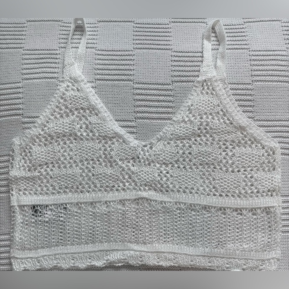 SHEIN White Knit Swim Coverup